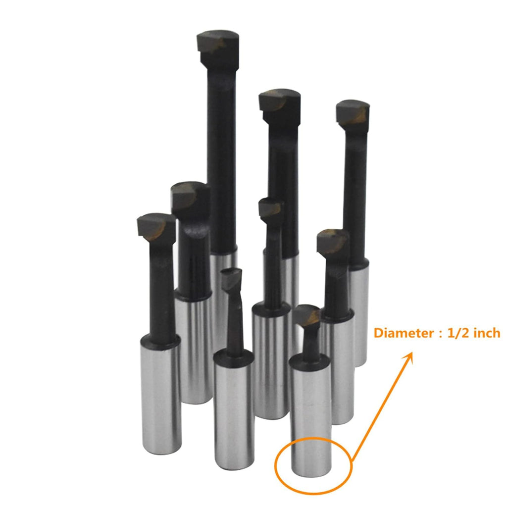 2 Boring Head R8 Shank 1/2 Carbide Boring Bar Set G77037