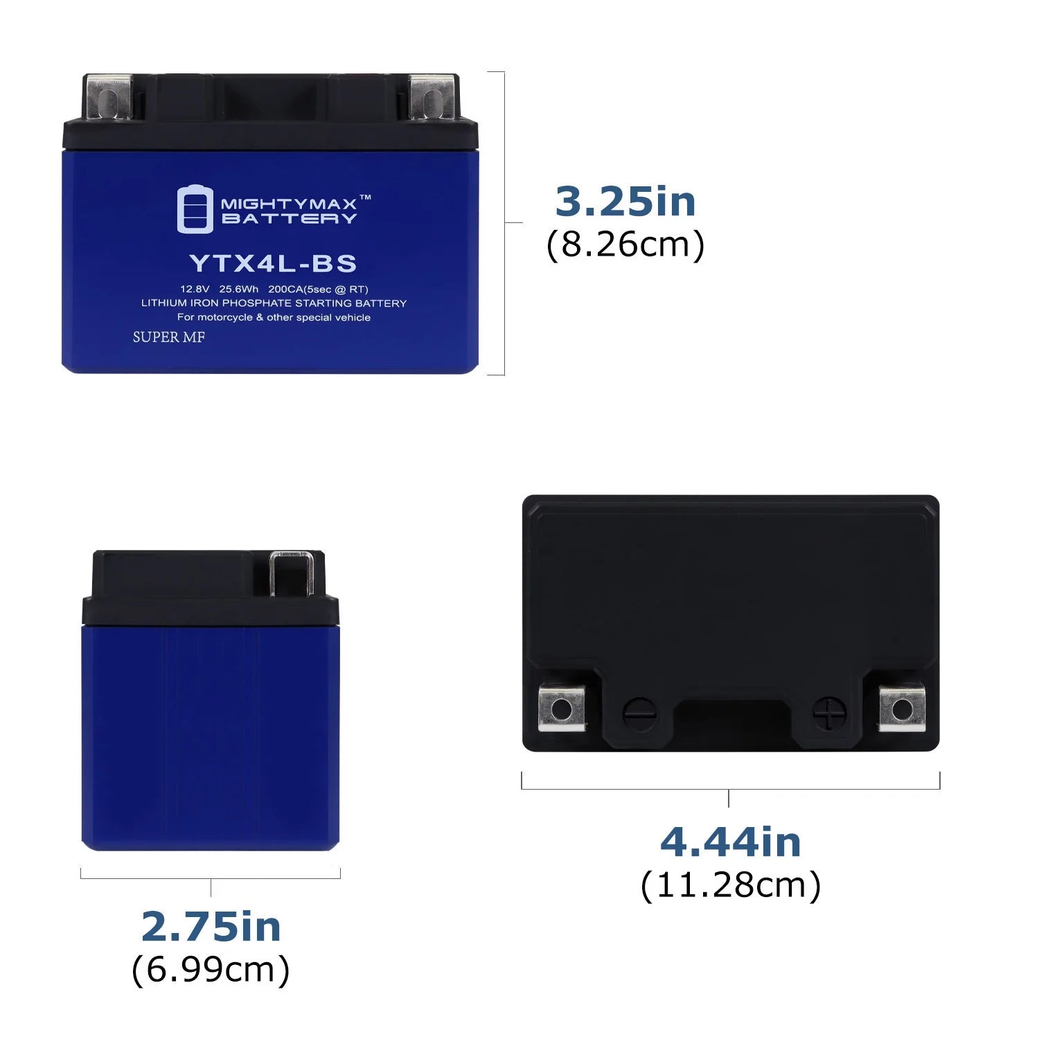 6 Pack Lithium Replacement Battery for Motorcycle V49182