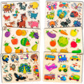 6 Pcs Wooden Puzzles for Toddlers K993315