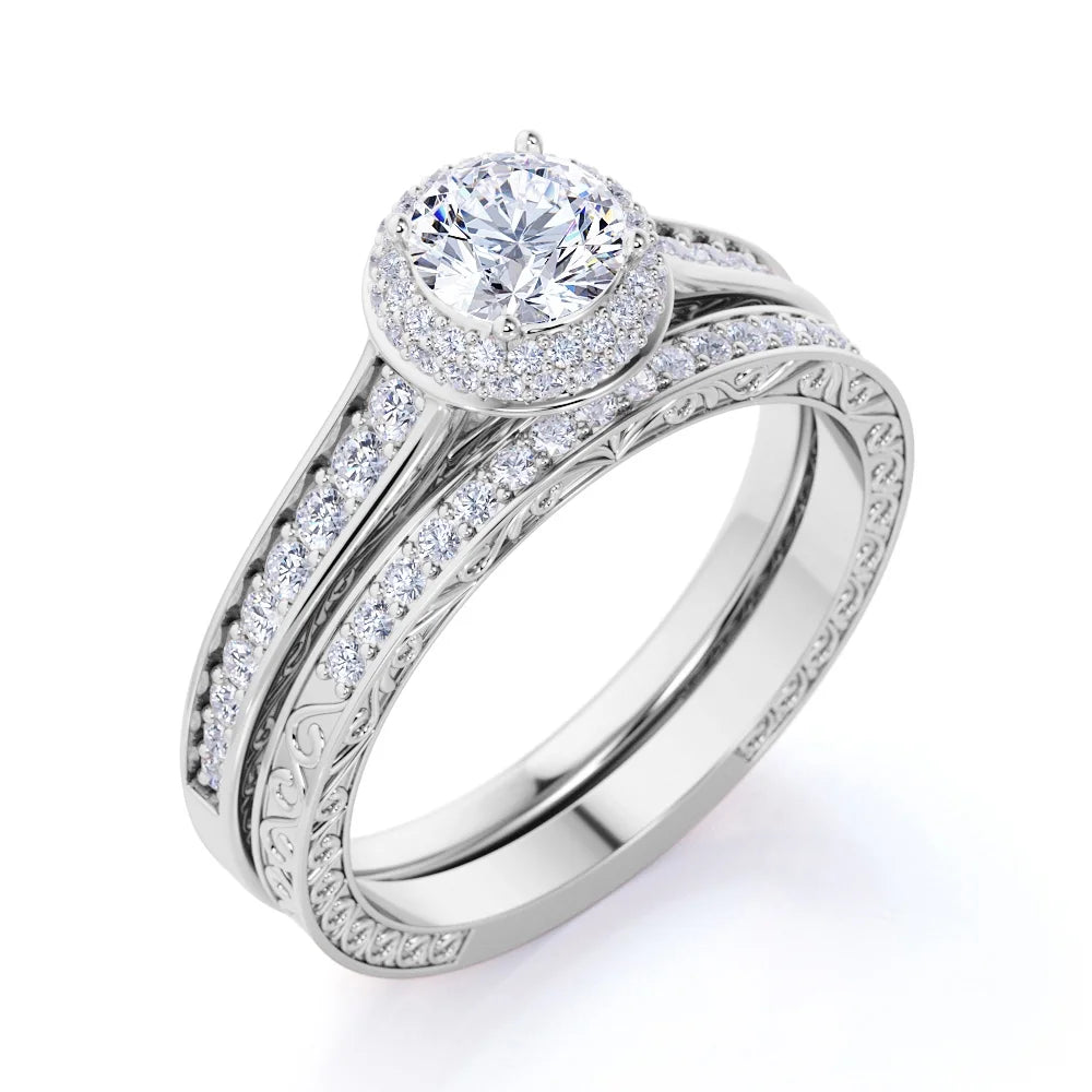 10K White Gold Channel Set Engagement Ring U26654