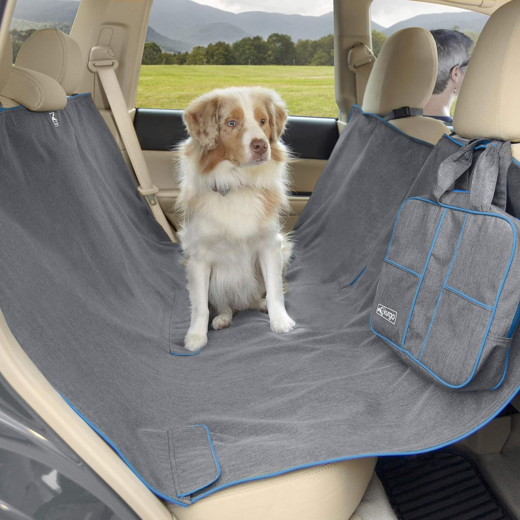 Khaki Heather Charcoal Grey Dog Car Hammock Seat Cover Pack of 2 T45160