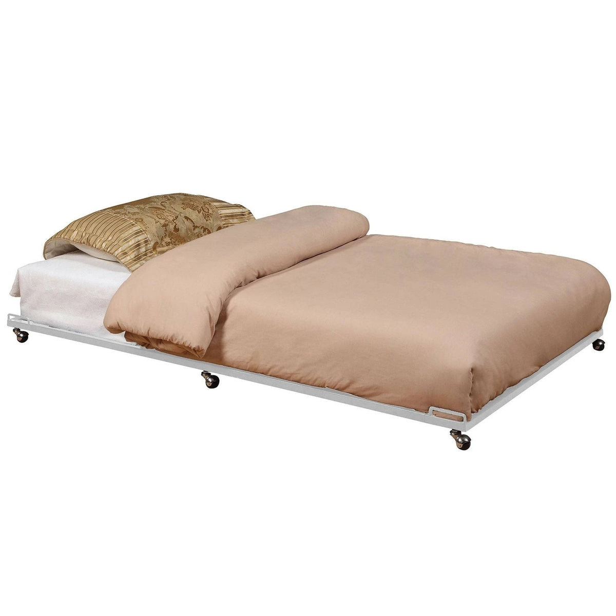 Cream White Trundle Bed X270945