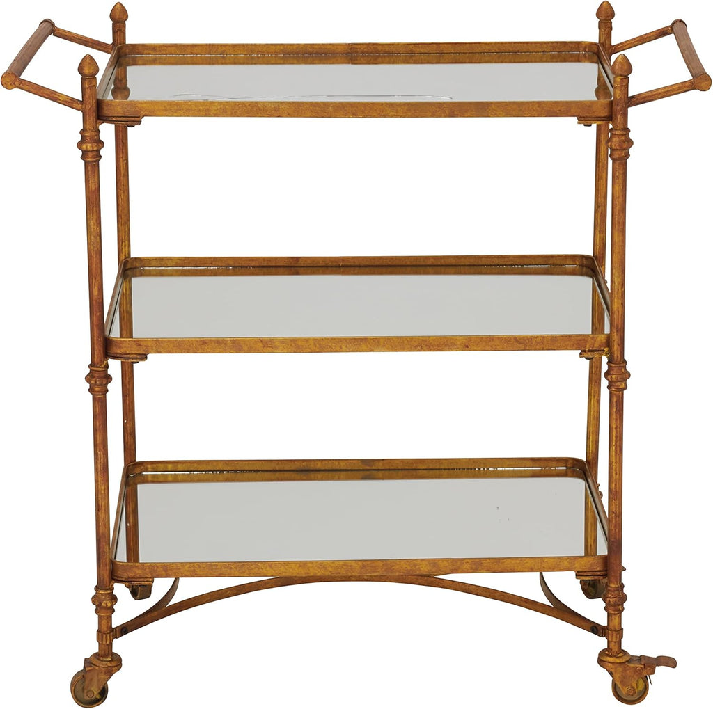 Metal & Mirror Bar Cart Q129