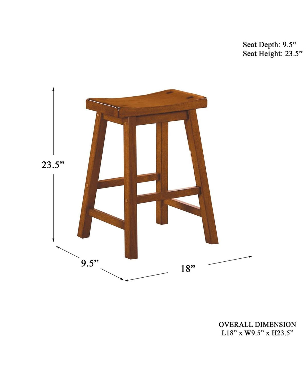 Oak Stool Set of 2 C238
