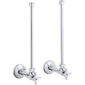 Polished Chrome Angle Supplies with Stop F1152