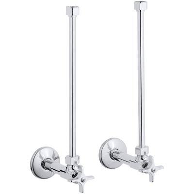Polished Chrome Angle Supplies with Stop F1152