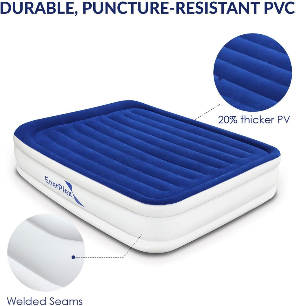 Luxury 15 Inflatable Twin Air Mattress with Built-in Dual Pump L1749