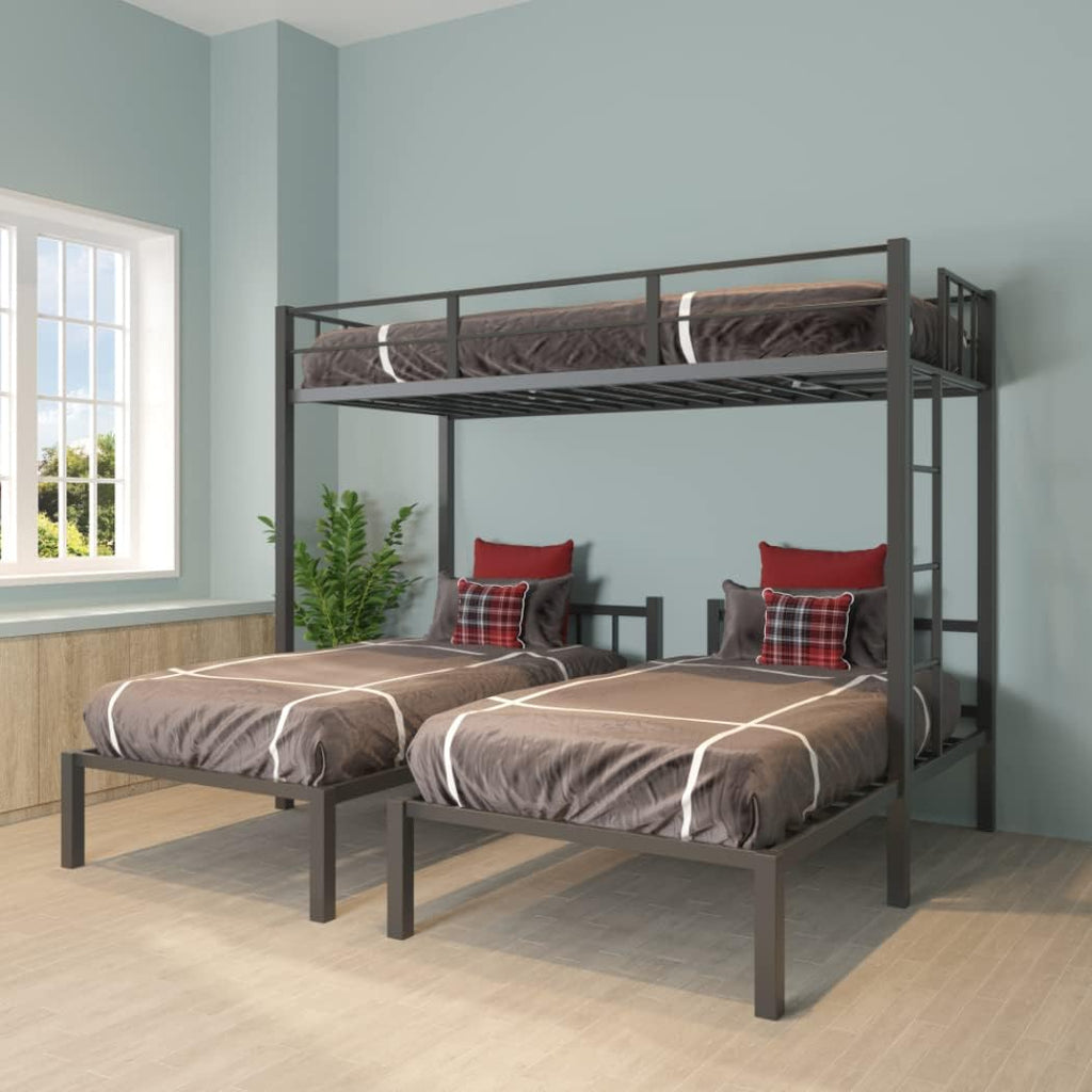 Black Triple Bunk Metal Beds, Twin Over Twin/Twin Bunk Bed P162449