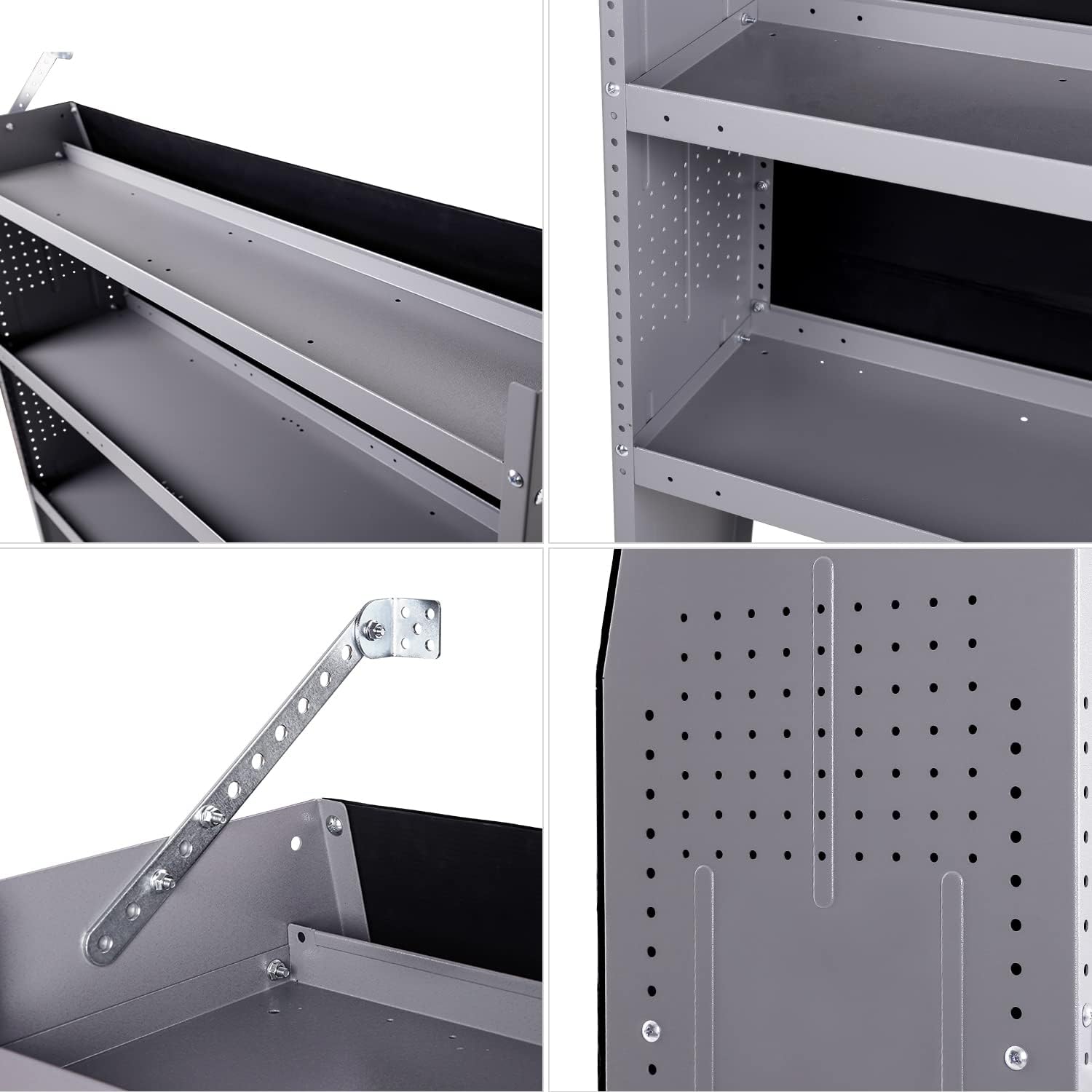 Steel Van Shelving Storage System, Set of 2, 52" W x 46" H x 13" D J5606