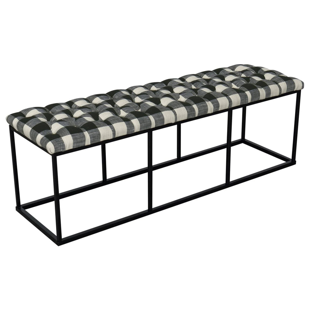 Black Padded Bench O4234