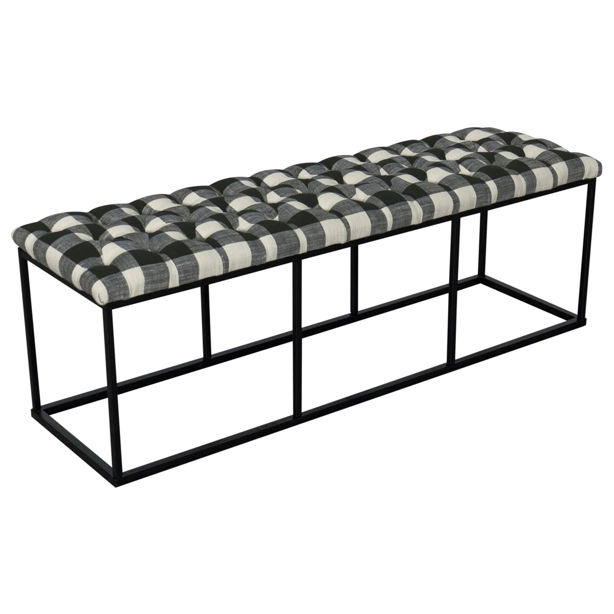 Black Padded Bench O4234