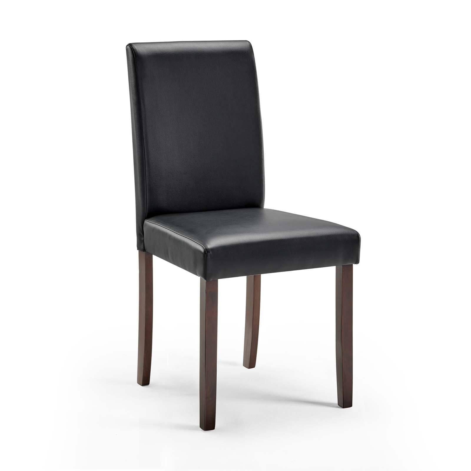 5 Piece Faux Leather Dining Set Cappuccino Black V677154