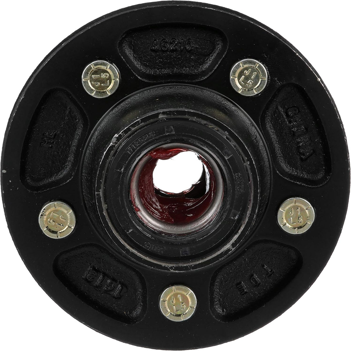 Black Painted Tapered Boat Trailer Wheel Hub Kit Pack of 2 B1289