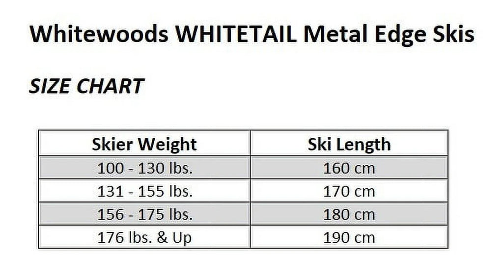 Whitewoods WHITETAIL Metal Edge Cross-Country NNN Ski Pkg 160cm G37760