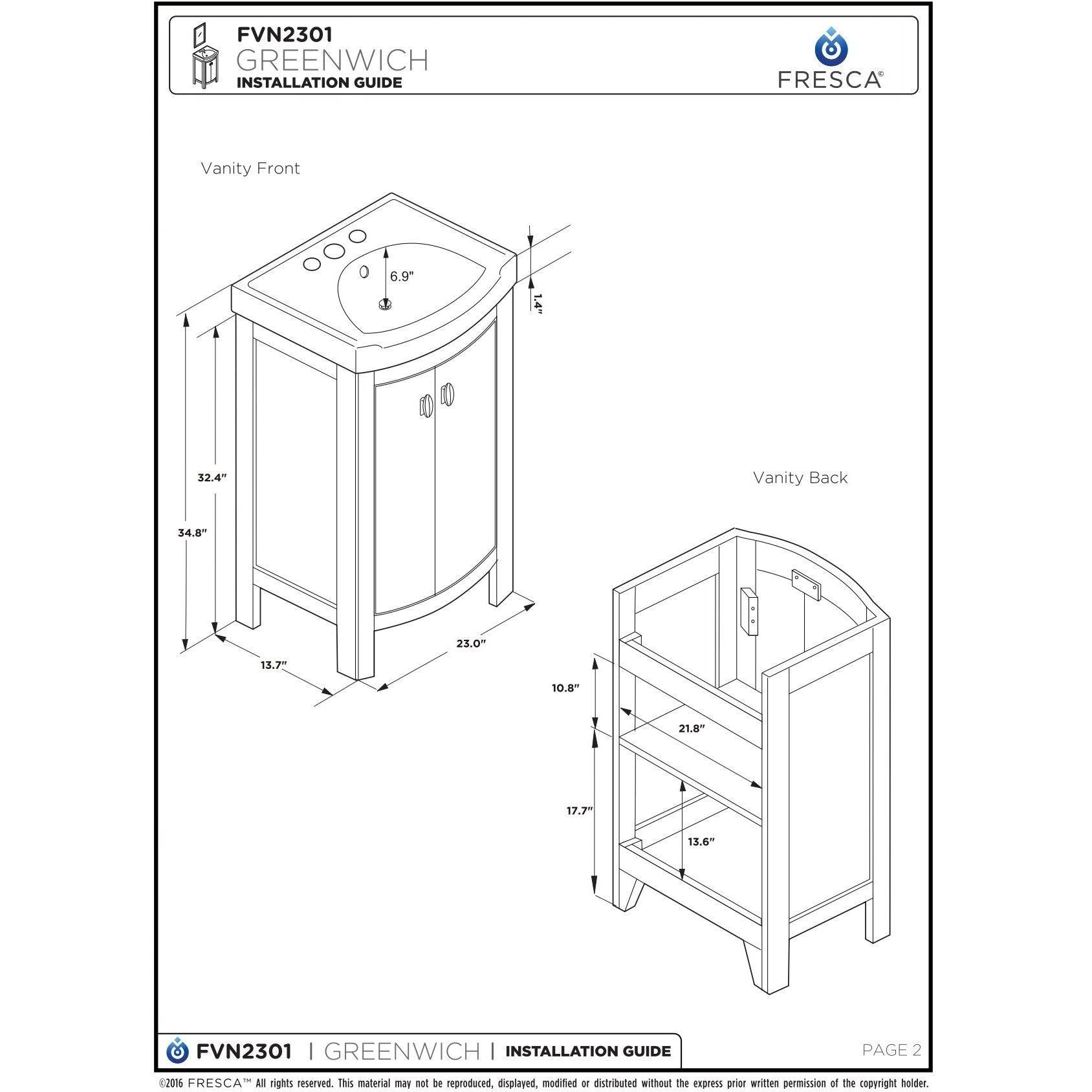 Antique Coffee Bathroom Vanity S555