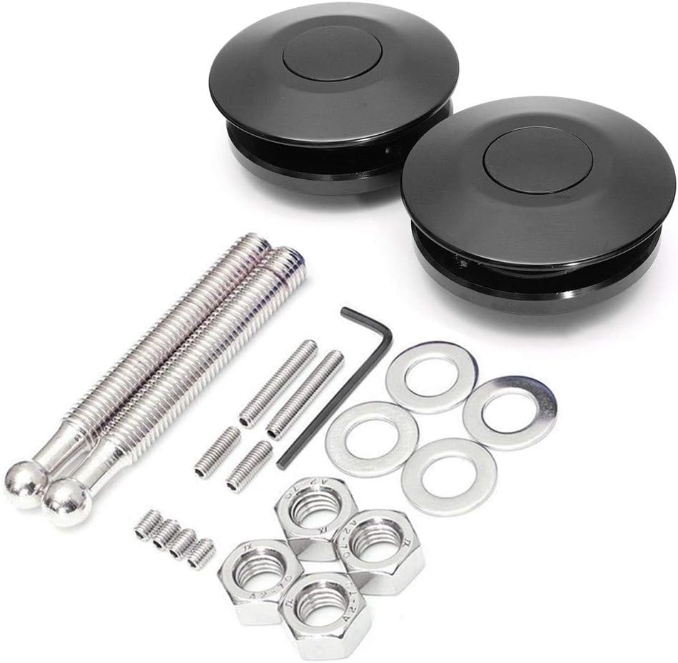 Quick Release Hood Pins 2 Pack 2.44" Diameter Black N182