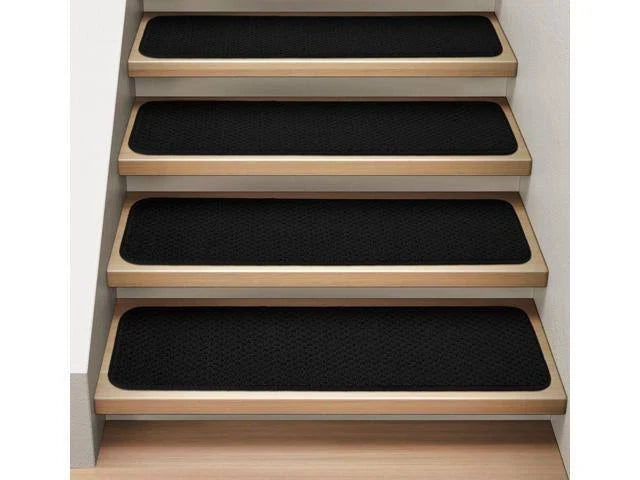 15 Pc Black Carpet Stair Treads X3248