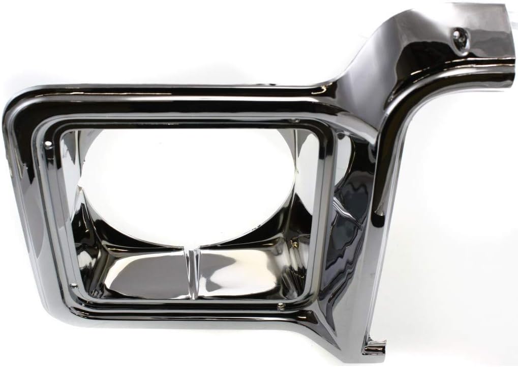 Chevy C10 Headlight Door 1975-1978 Driver Side Round Chrome & Painted-Dark Argent Pack of 2 Z22112