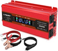 Power Inverter 1000W/2000W Dual AC Outlets Dual USB Charging Ports DC 12V to 110V AC Car Converter with Digital Display Pack of 2 R179