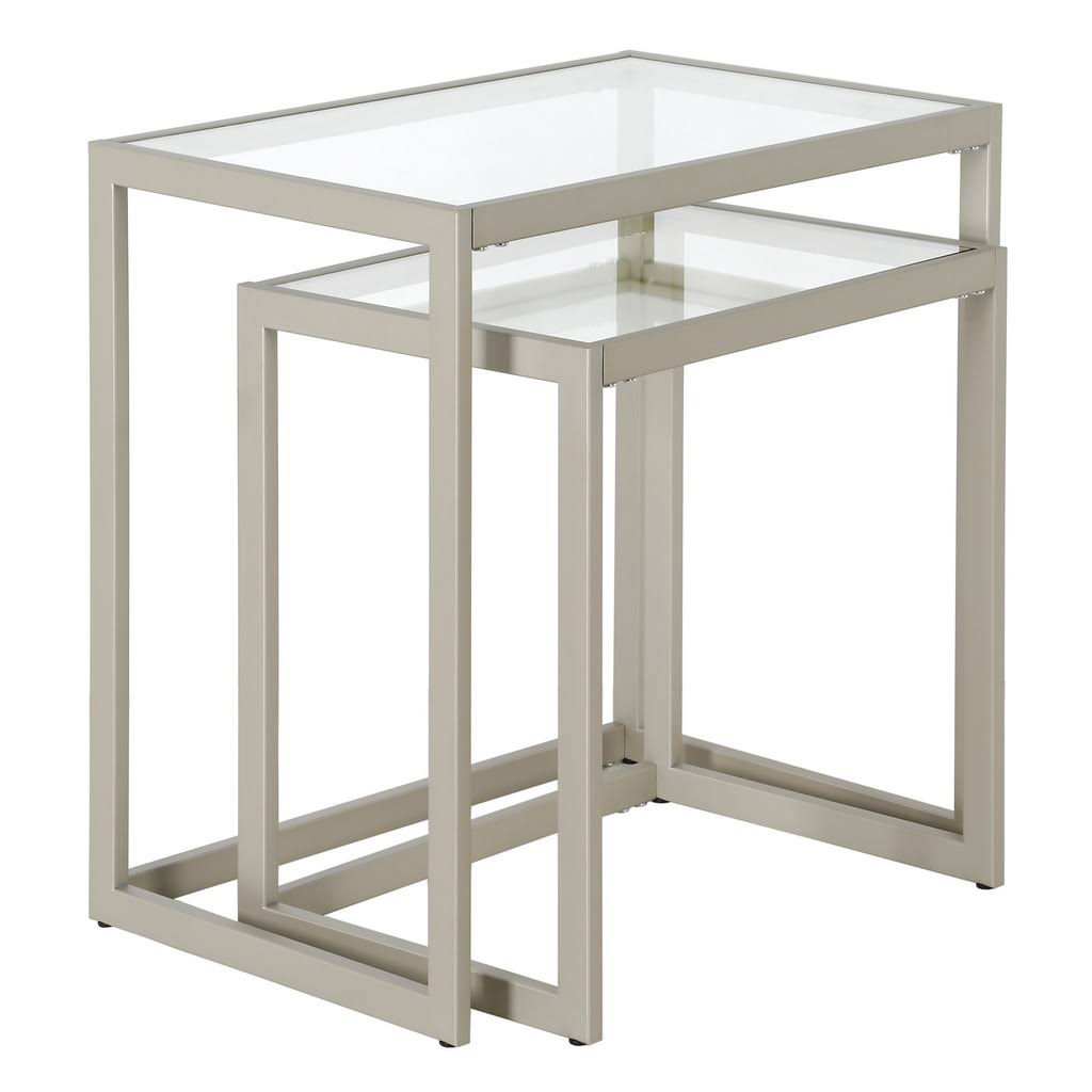 Satin Nickel Nesting Side Table Set F3248