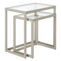 Satin Nickel Nesting Side Table Set F3248
