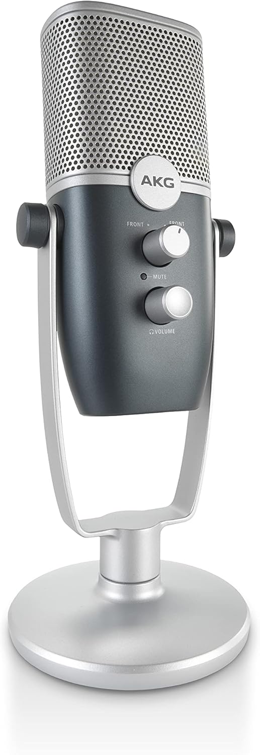 Blue and Silver USB-C Condenser Microphone O153