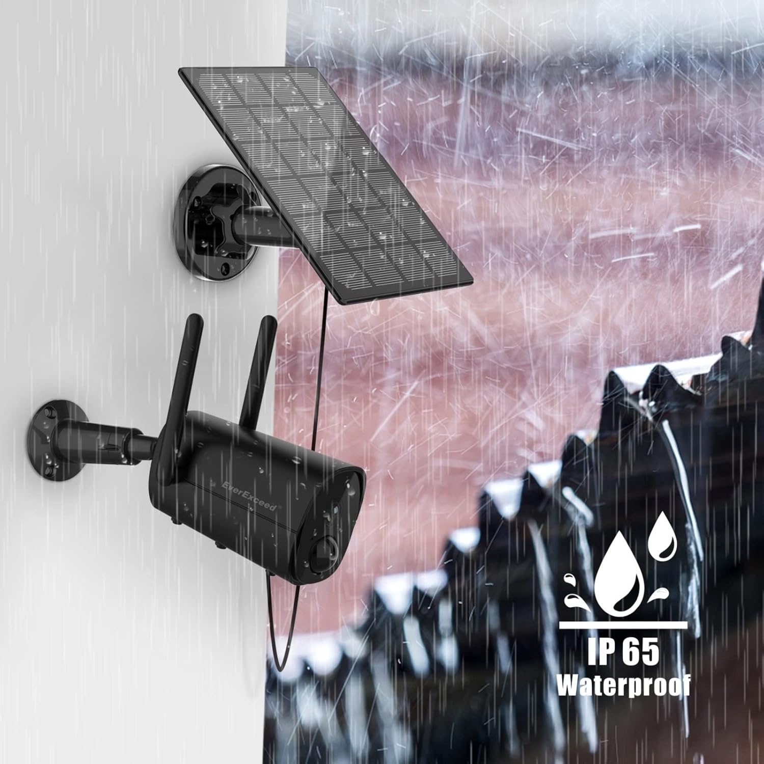1080P Solar WiFi Wireless Security Camera with Night Vision F584217