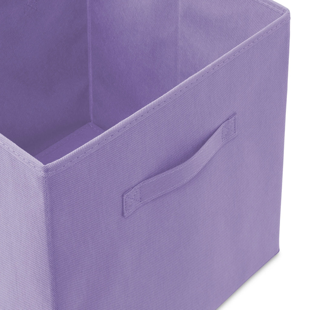 Set of 6 Fabric Storage Cube Bins, Lavender Purple U3541