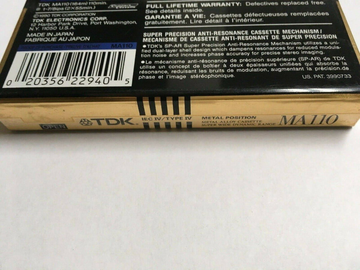 Metal Alloy Cassette Audio Type IV Metal Sealed Tape B923