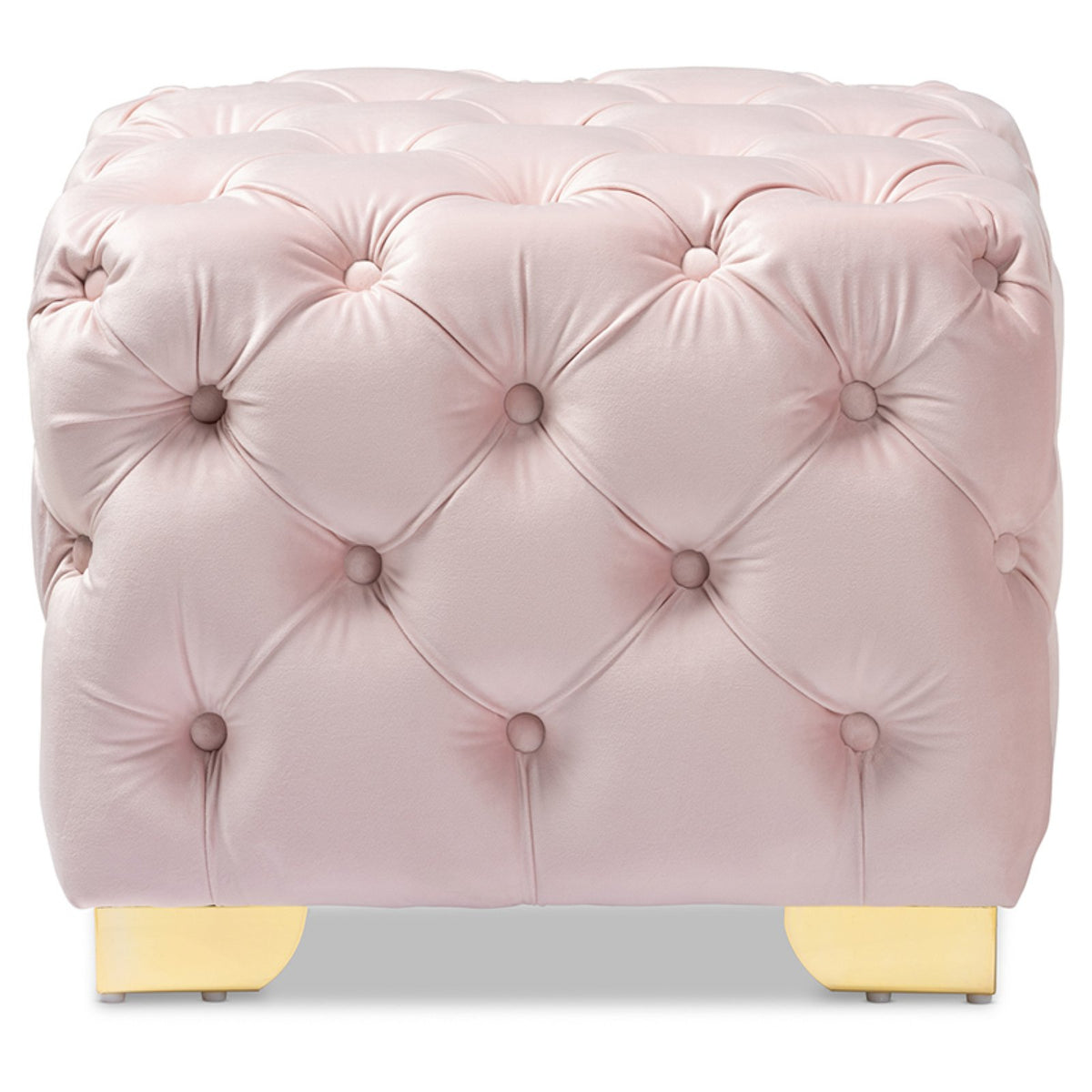 Royal Blue Velvet Ottoman F900