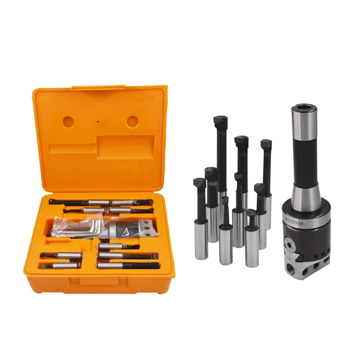 2 Boring Head R8 Shank 1/2 Carbide Boring Bar Set G77037