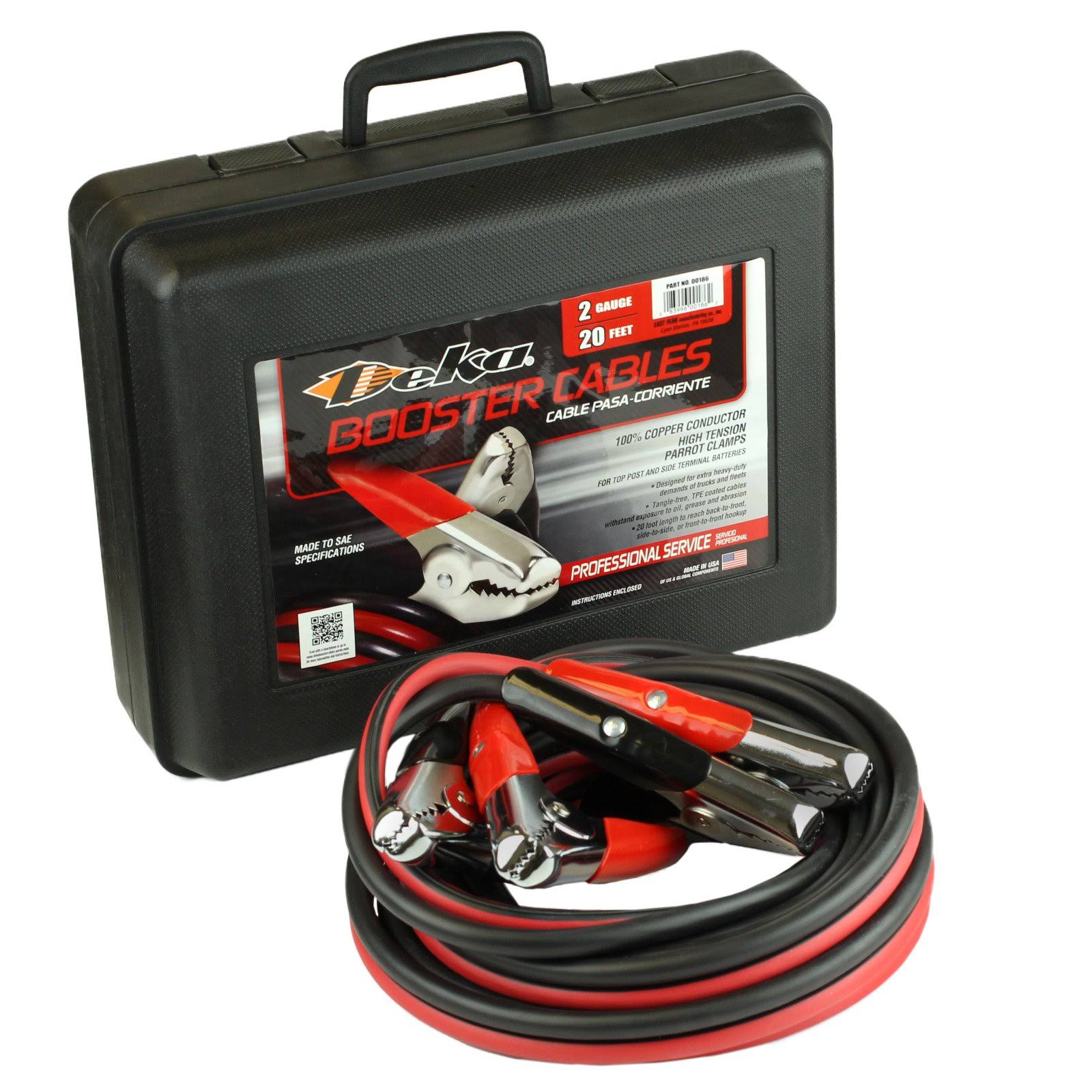 2 Gauge 20 Foot Booster Cables with Case N615
