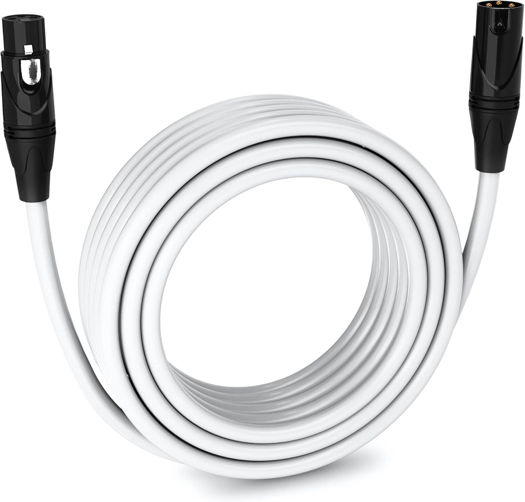 25 Feet XLR Microphone Cable, Male to Female 3 Pin, Pink, Pack of 2 T12615