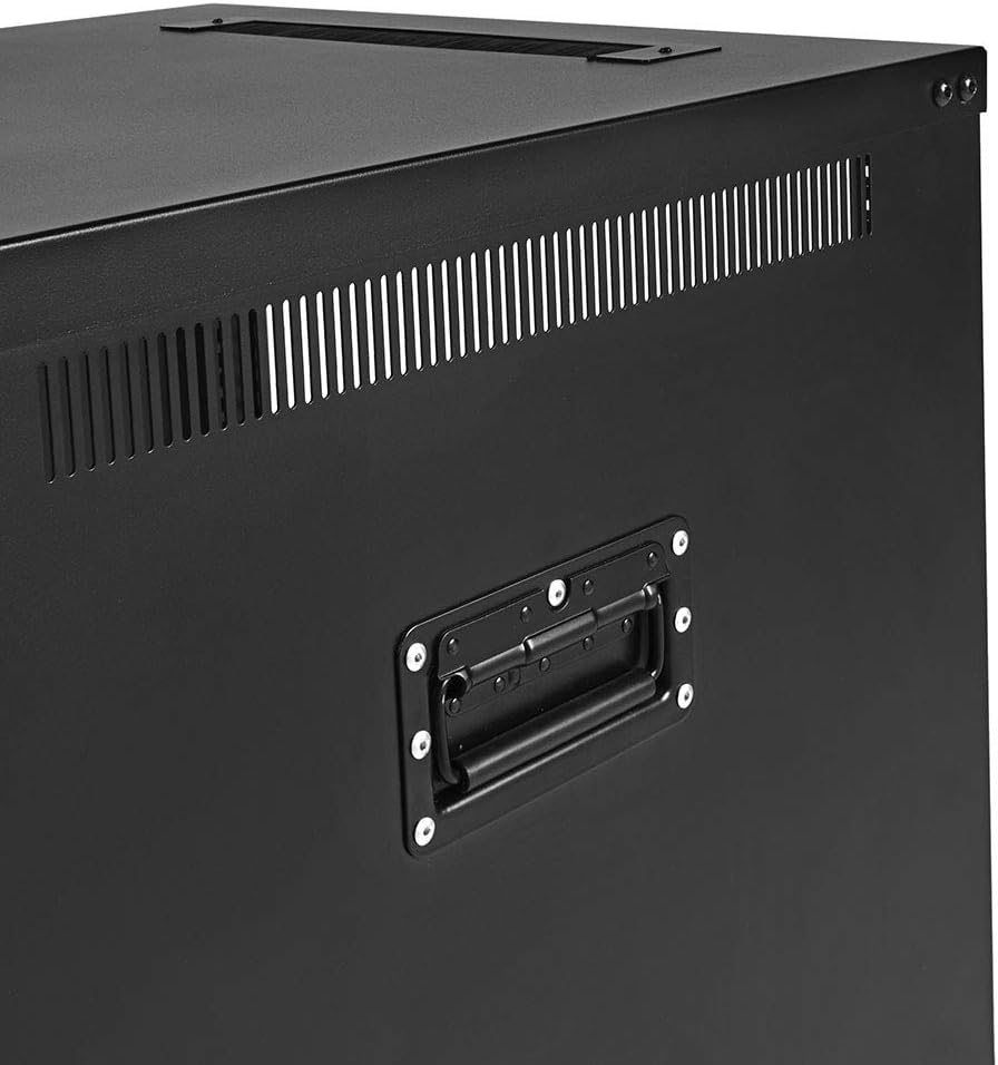 15U Portable Rolling Network Rack with Adjustable Depth I265369