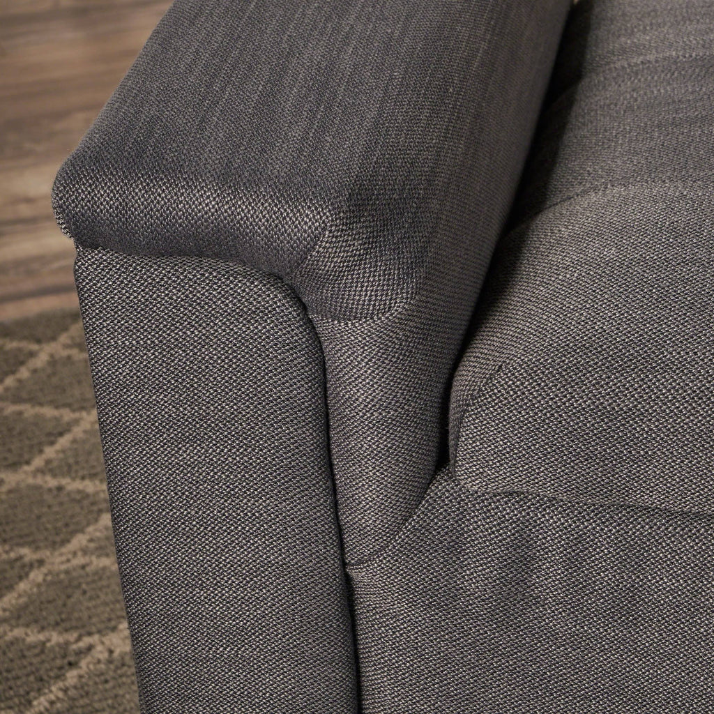 Tufted Fabric Armed Storage Ottoman Bench V785