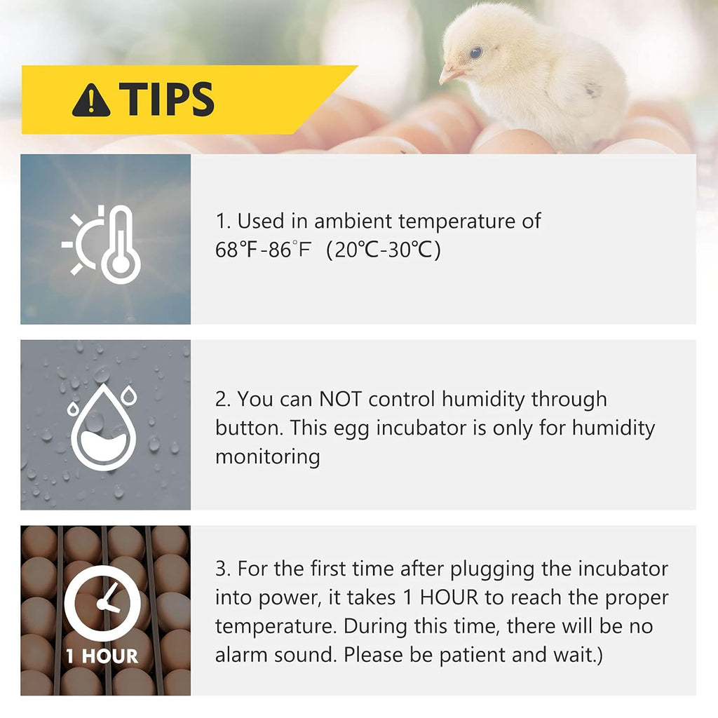 40 Egg Automatic Egg Incubator with LED Candler Y174