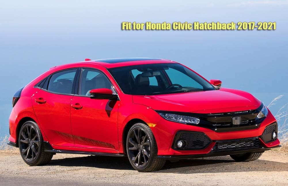 Car Window Visor Vent Shade Deflector Sun/Rain Guards for 2017-2021 Honda Civic Hatchback H58742