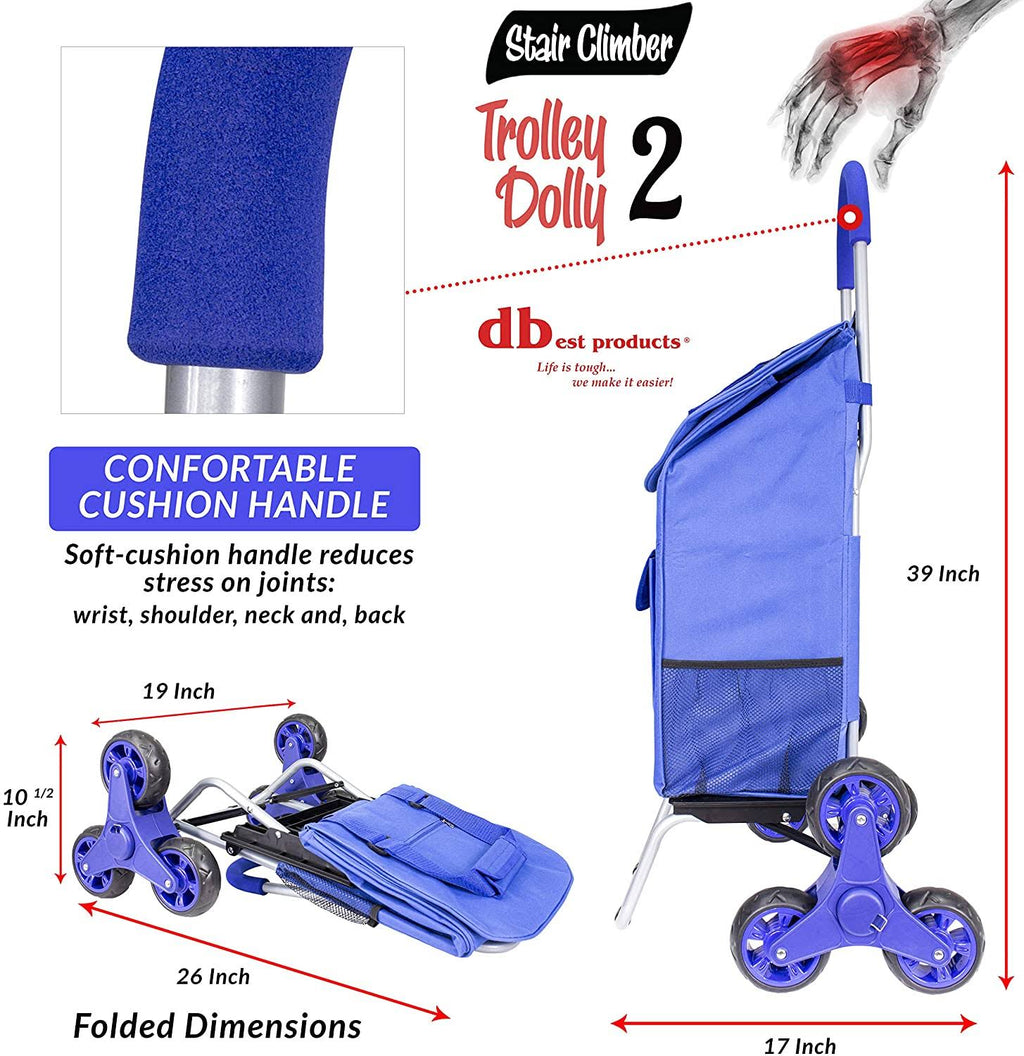 Blue Foldable Grocery Cart N7927