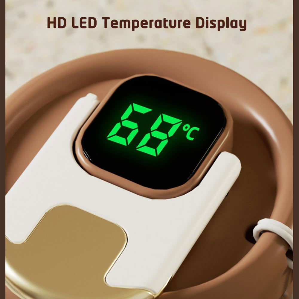 Smart Coffee Thermos with Temperature Display, 450ml W9690