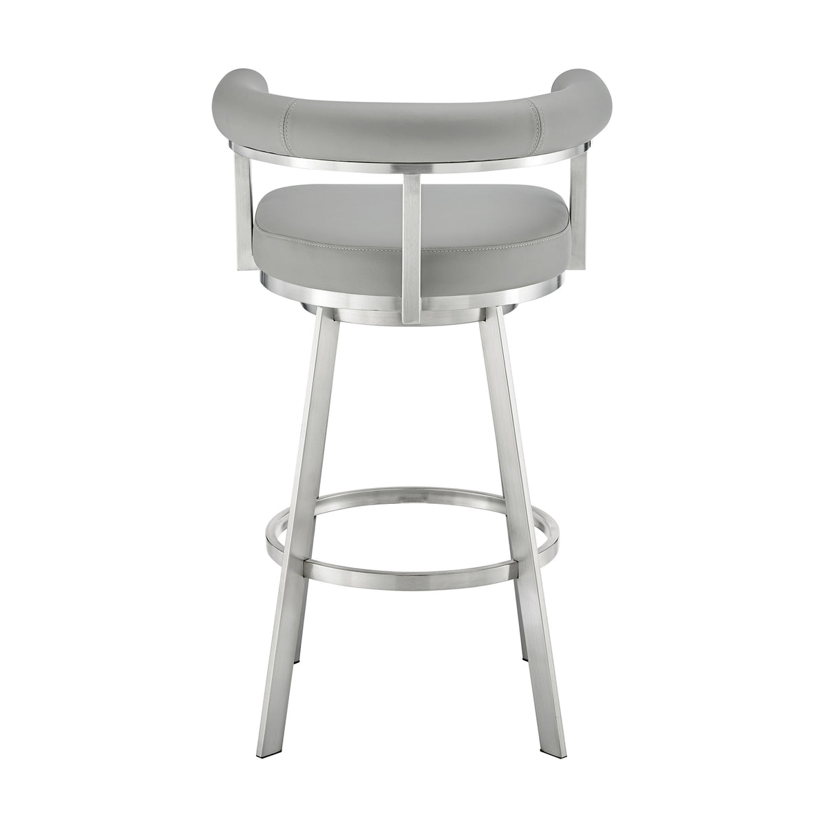 Gray/Chrome Swivel Bar Stool T6231