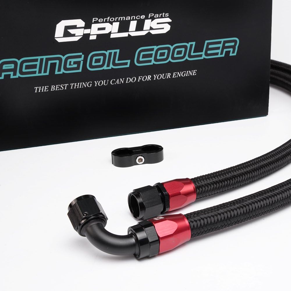 30 ROW Universal Engine Aluminum Oil Cooler Kit with 7" Electric Cooling Fan and Oil Filter Adapter Kit G31414