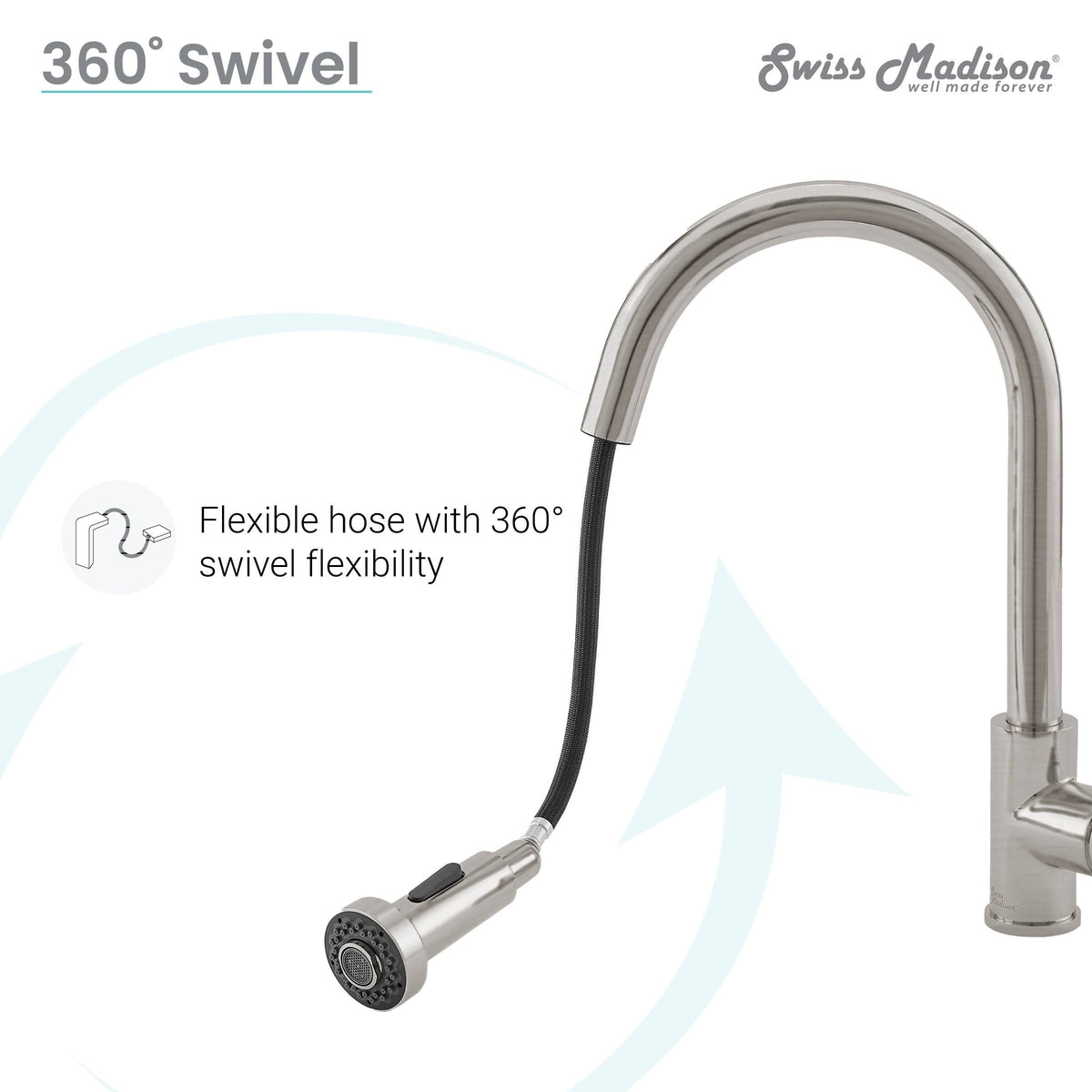 Chrome Pull Out Single Handle Kitchen Faucet D636