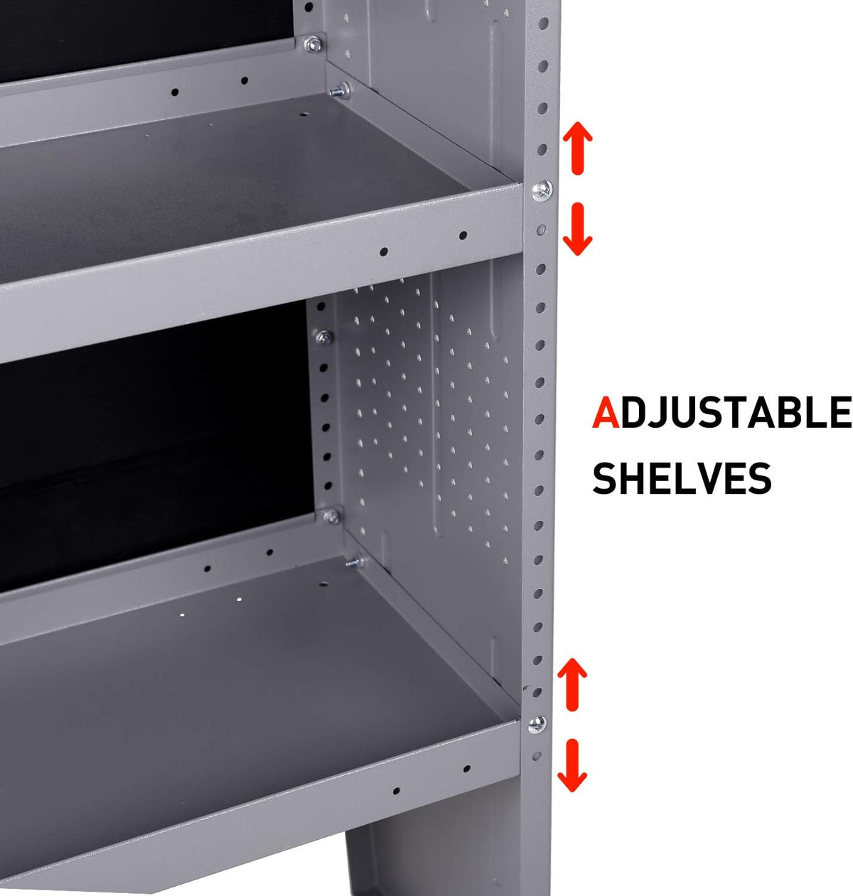 Steel Van Shelving Storage System, Set of 2, 52" W x 46" H x 13" D J5606