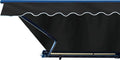 Motorized Retractable Patio Awning - 16 x 10 Feet - Multi-Striped Yellow L694