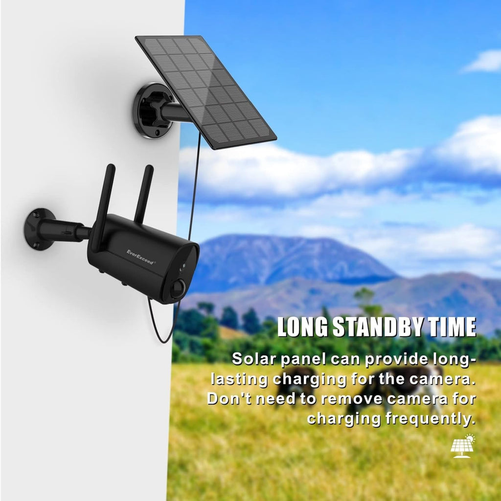 1080P Solar WiFi Wireless Security Camera with Night Vision F584217
