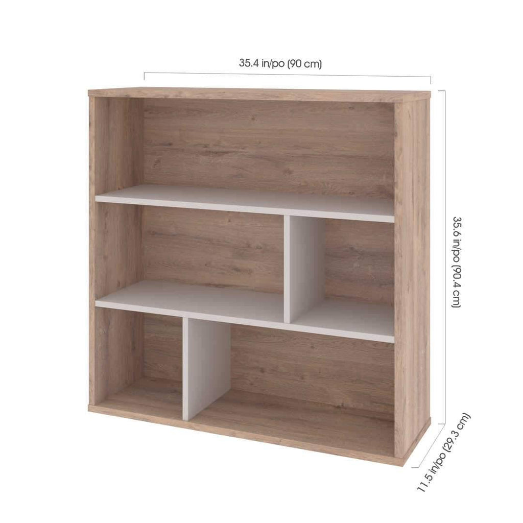 White Asymmetrical Shelving Unit W562