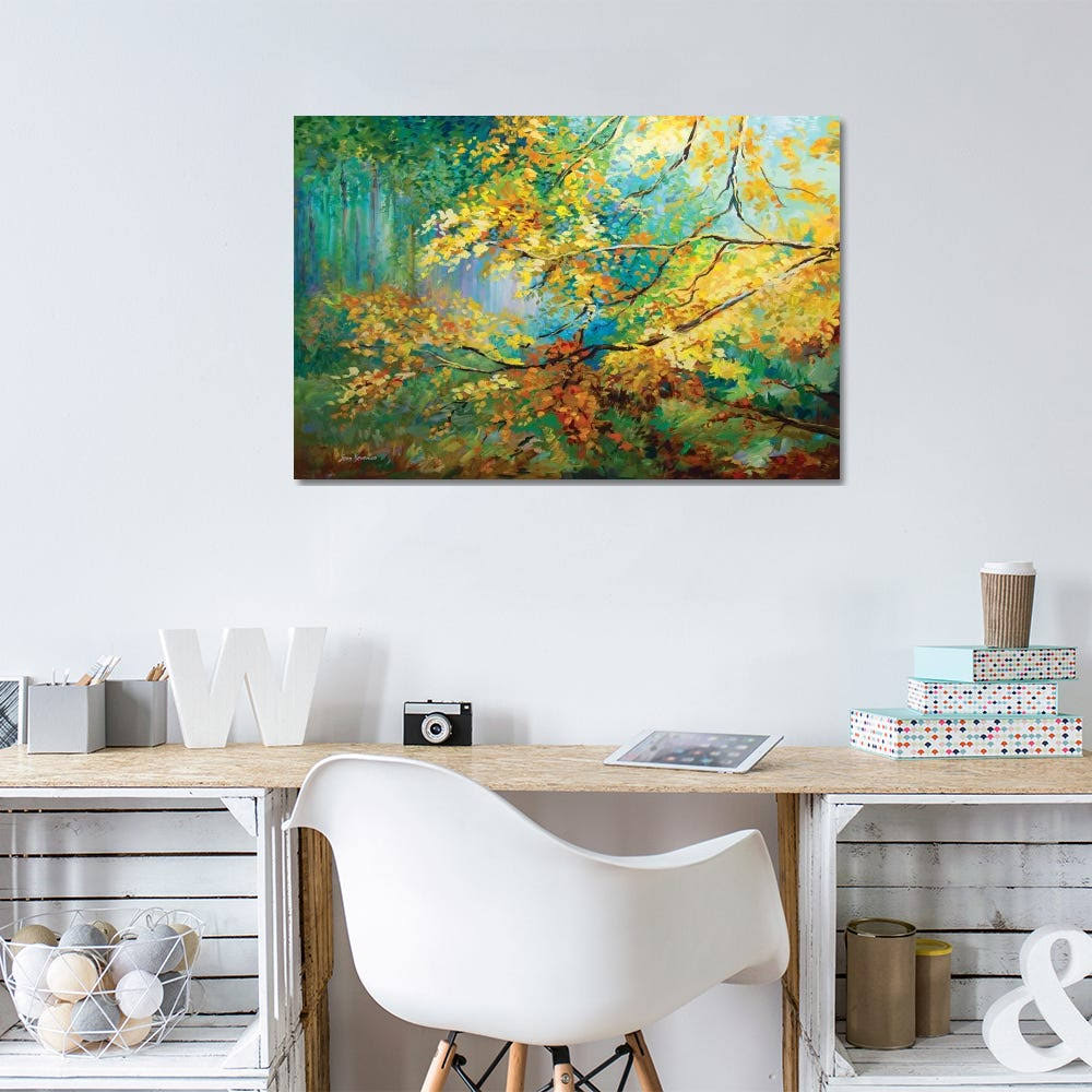 The Golden Leaves Print Canvas Art K36767