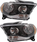 Pair Headlights Halogen Black Trim K856