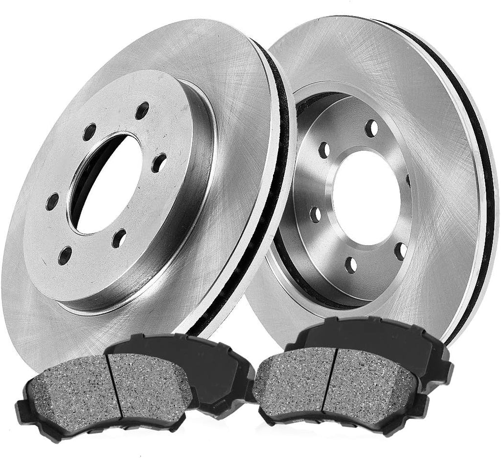 6 Lug Brake Disc Rotors and Metallic Brake Pads W881