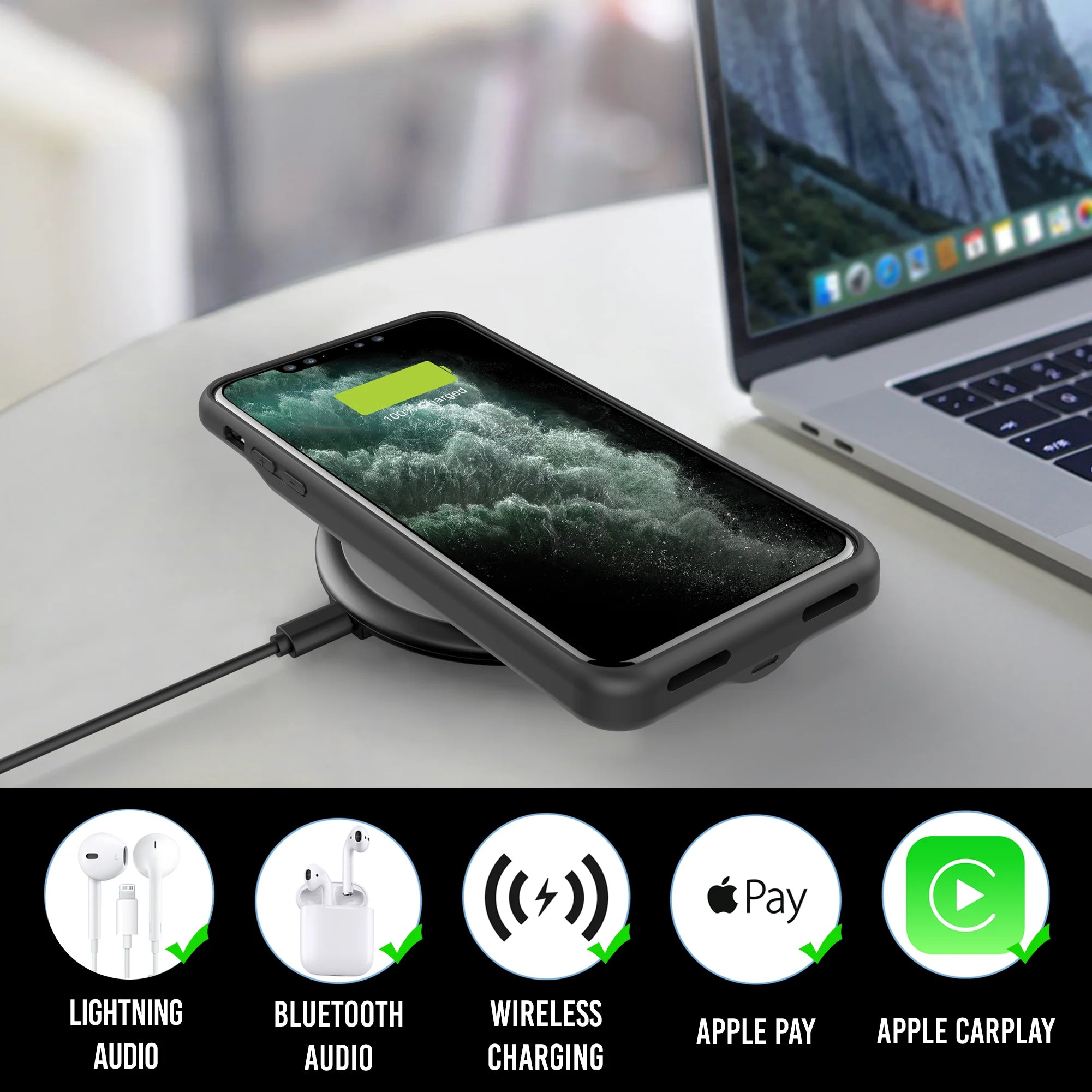 Black 6500mAh Battery Case for iPhone 13 Pro Max Y41560
